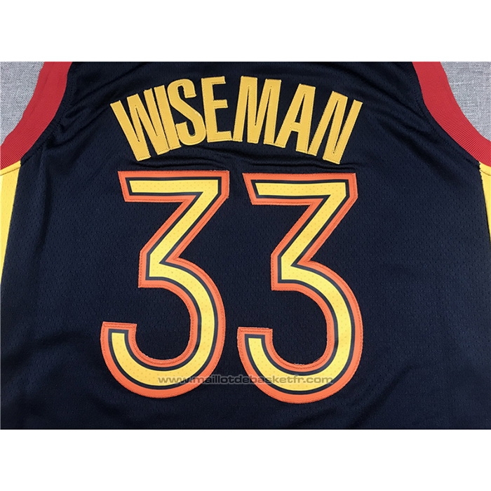 Maillot Golden State Warriors James Wiseman #33 Ville 2020-21 Bleu
